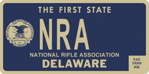 Delaware NRA License Plate